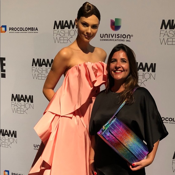 Miami Skyline Leather luxury Clutch 101% light & real - Picture 2 of 10